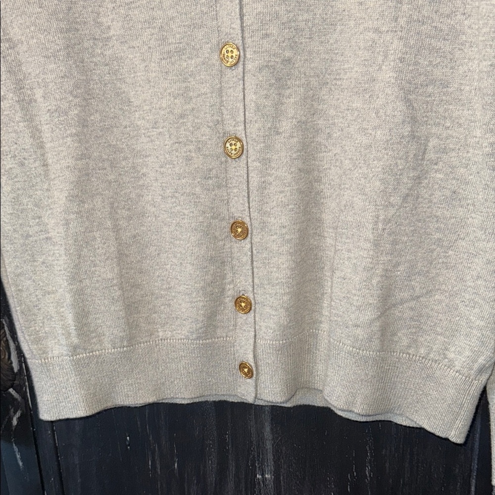 Ralph Lauren Gray Cardigan Sweater Classic Knit - Picture 6 of 15